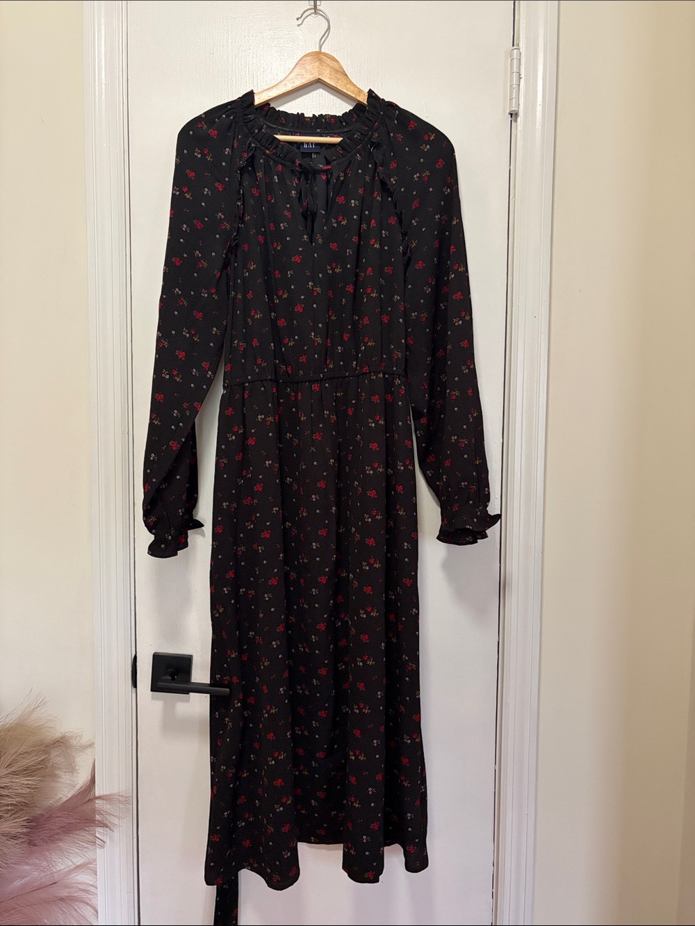 Gap floral long sleeve midi floral dress size xl
